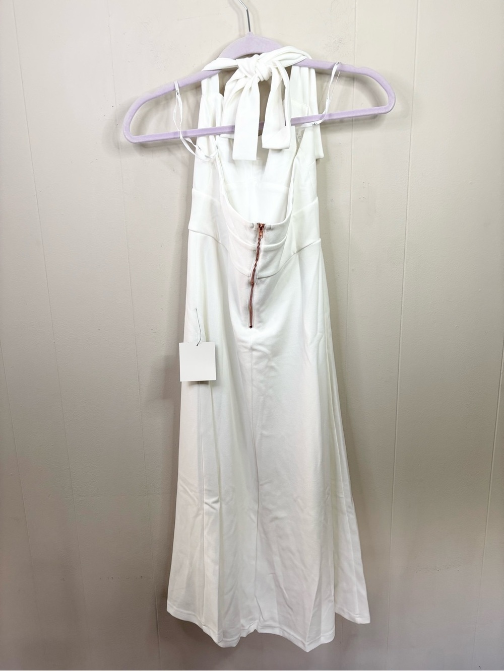 Lulus This is Bliss White Halter Midi Dress white size SM new - Picture 5 of 7